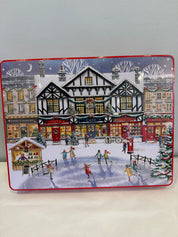 Grandma Wild's Embossed XL Christmas on the High Street Gift Tin - Assorted Biscuits 600g