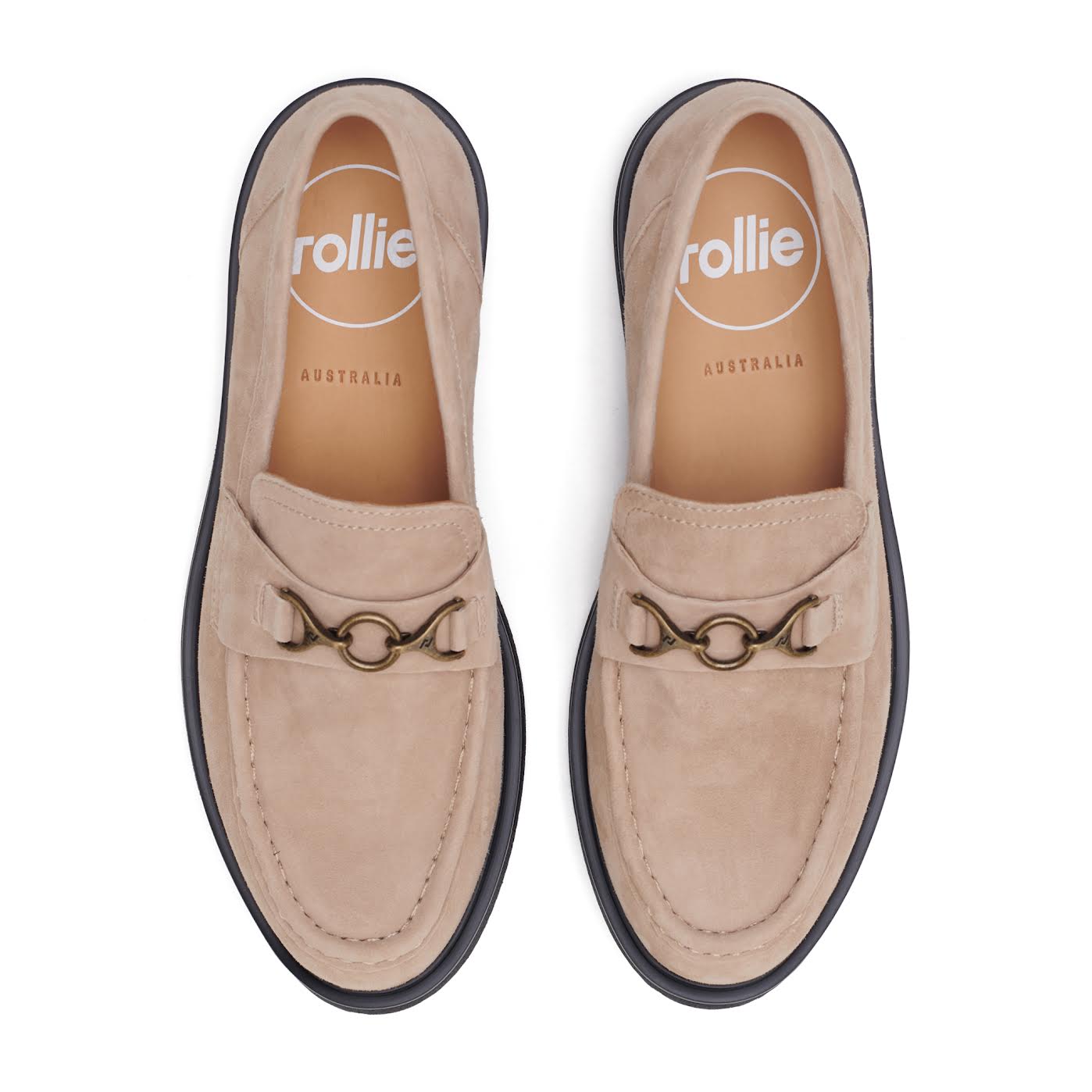 Rollie Loafer Rise Walnut Suede/Black
