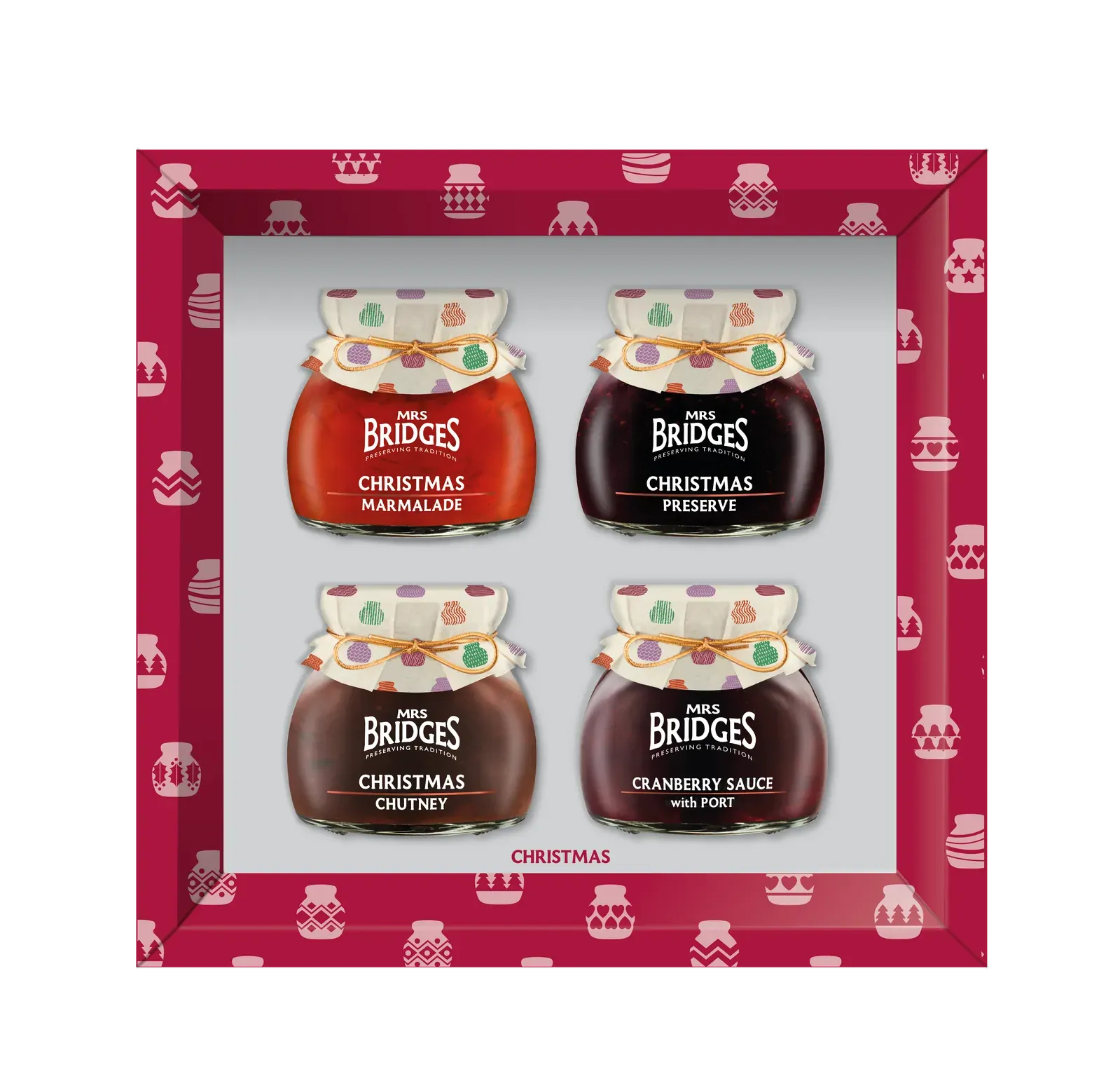 Mrs Bridges 4 Jar Christmas Gift Set (Red) 439g