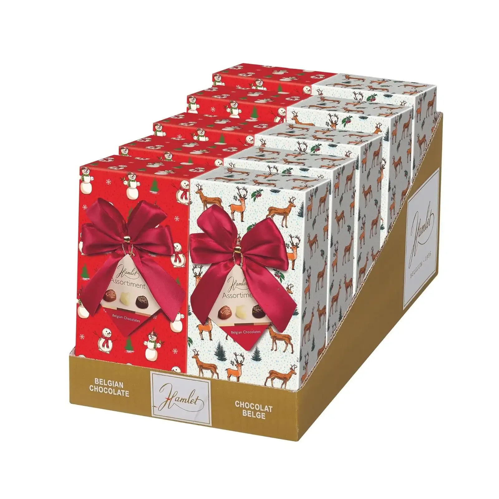 Hamlet Chocolates Rudolph Gift Box with Ribbon 250g