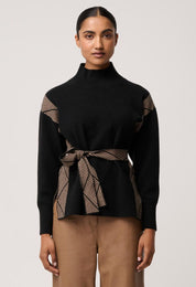 Once was Nomadic high neck wool blend sweater