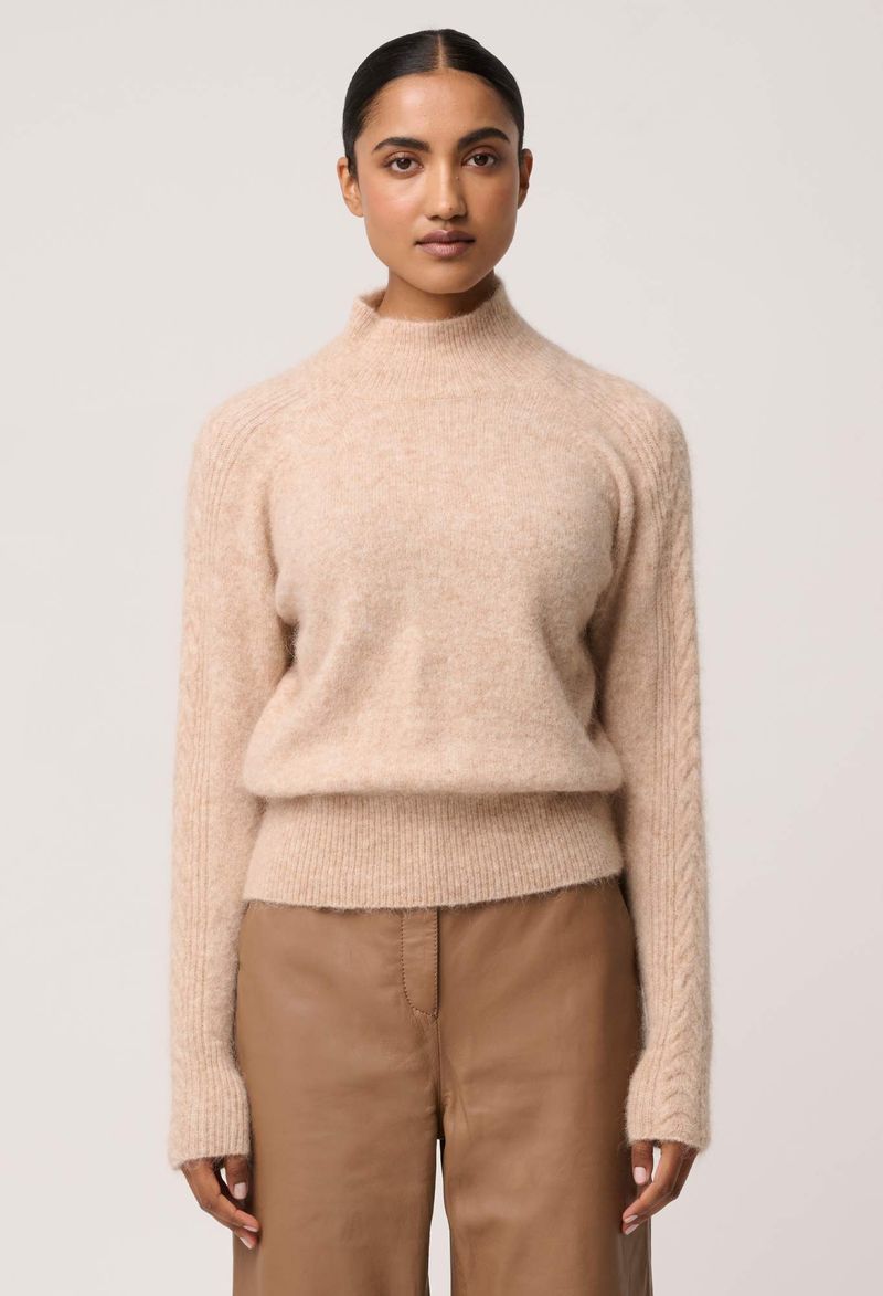 Once Was Savanna Alpaca Wool Blend Fluffy Sweater