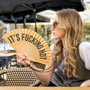 Fisura Hand Fan - Its Fucking Hot Gold