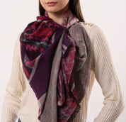 Agnes maze houndstooth wool scarf