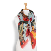 Ambrose Abstract Print Wool Scarf