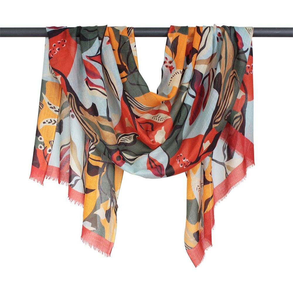 Ambrose Abstract Print Wool Scarf
