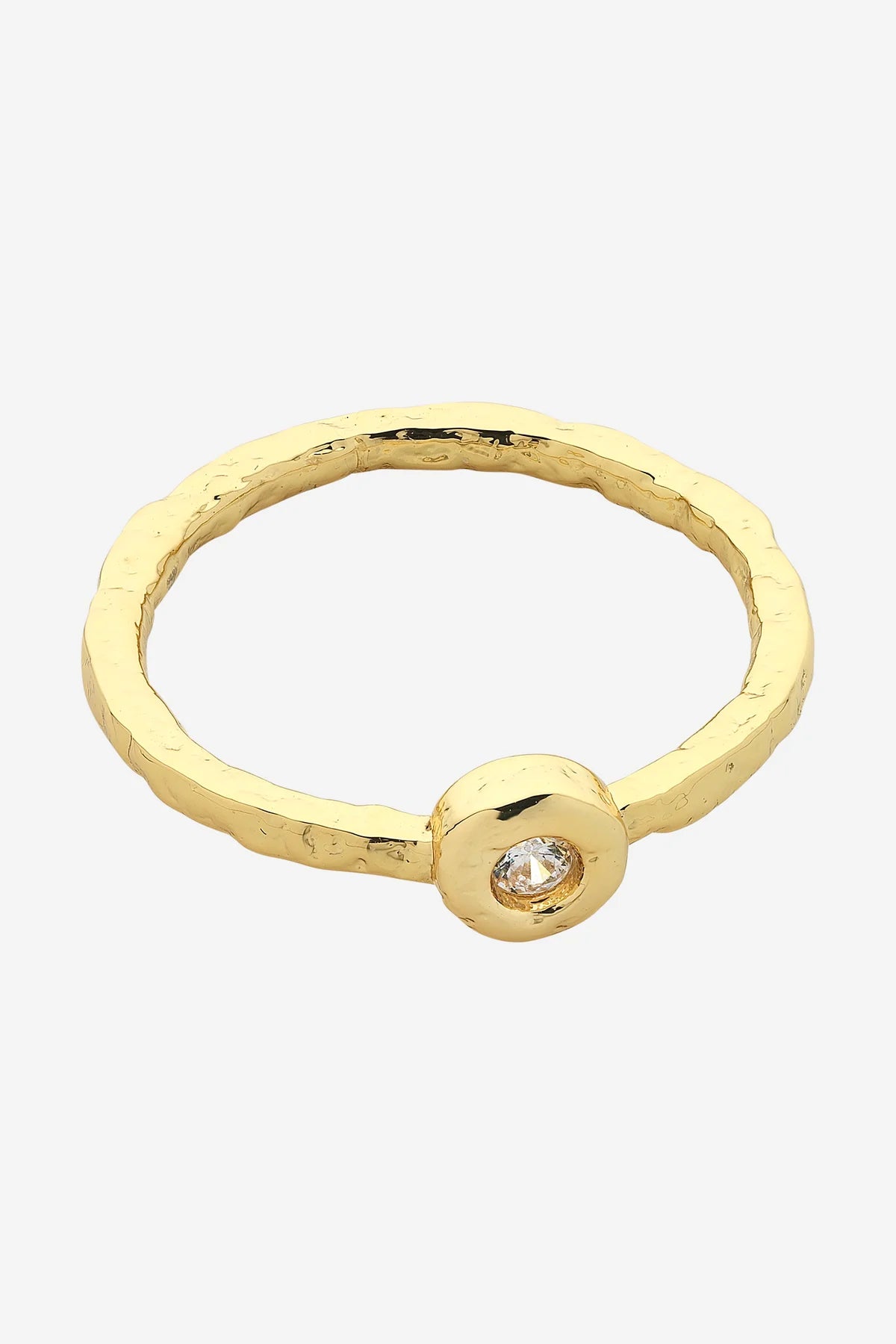 LIBERTE Betsy Gold Clear Ring