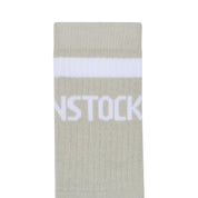 Birkenstock Cotton Crew Stripe Light Grey/White