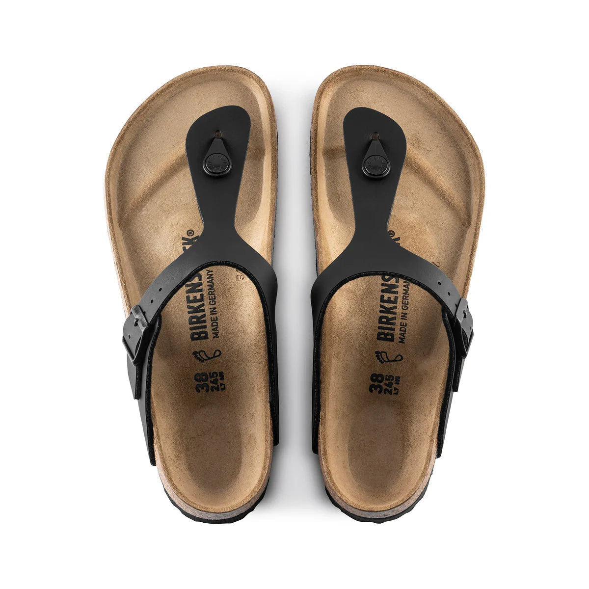 Birkenstock Gizeh Black Birko-Flor Regular