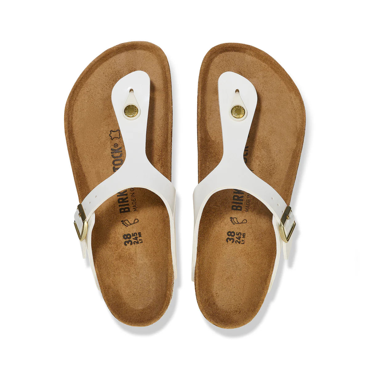 Birkenstock Gizeh Patent White Birko-Flor Regular