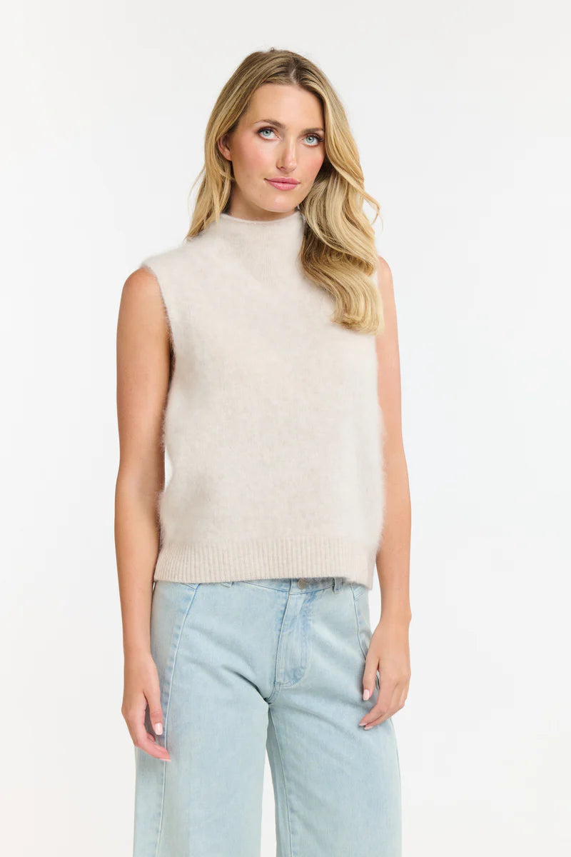 Bobby Wool/Cashmere Vest Natural