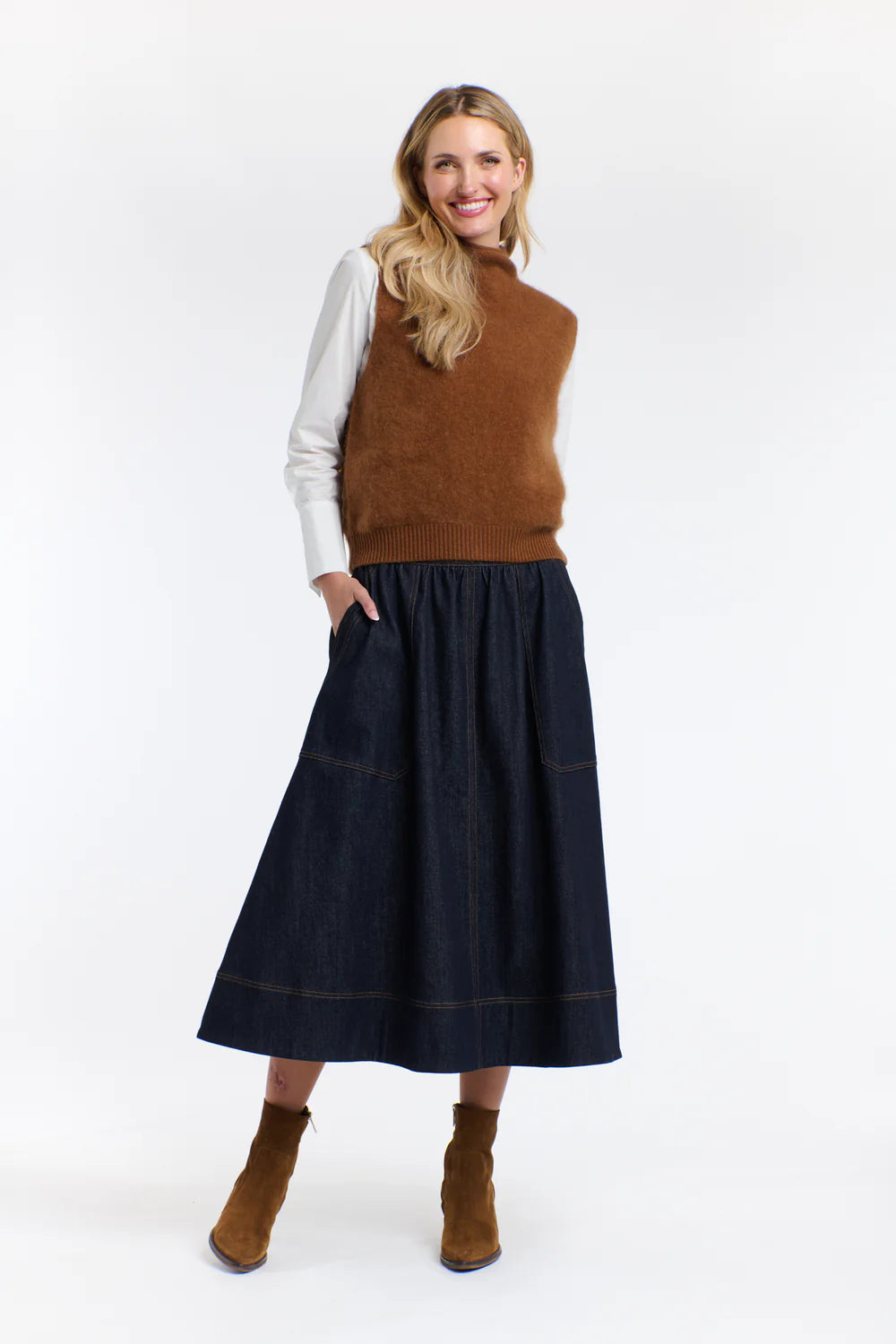 Bobby Wool/Cashmere Vest Pecan