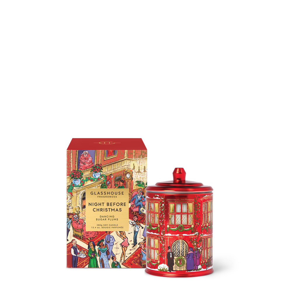 GLASSHOUSE FRAGRANCES Night Before Christmas Candle Limited Edition 380g