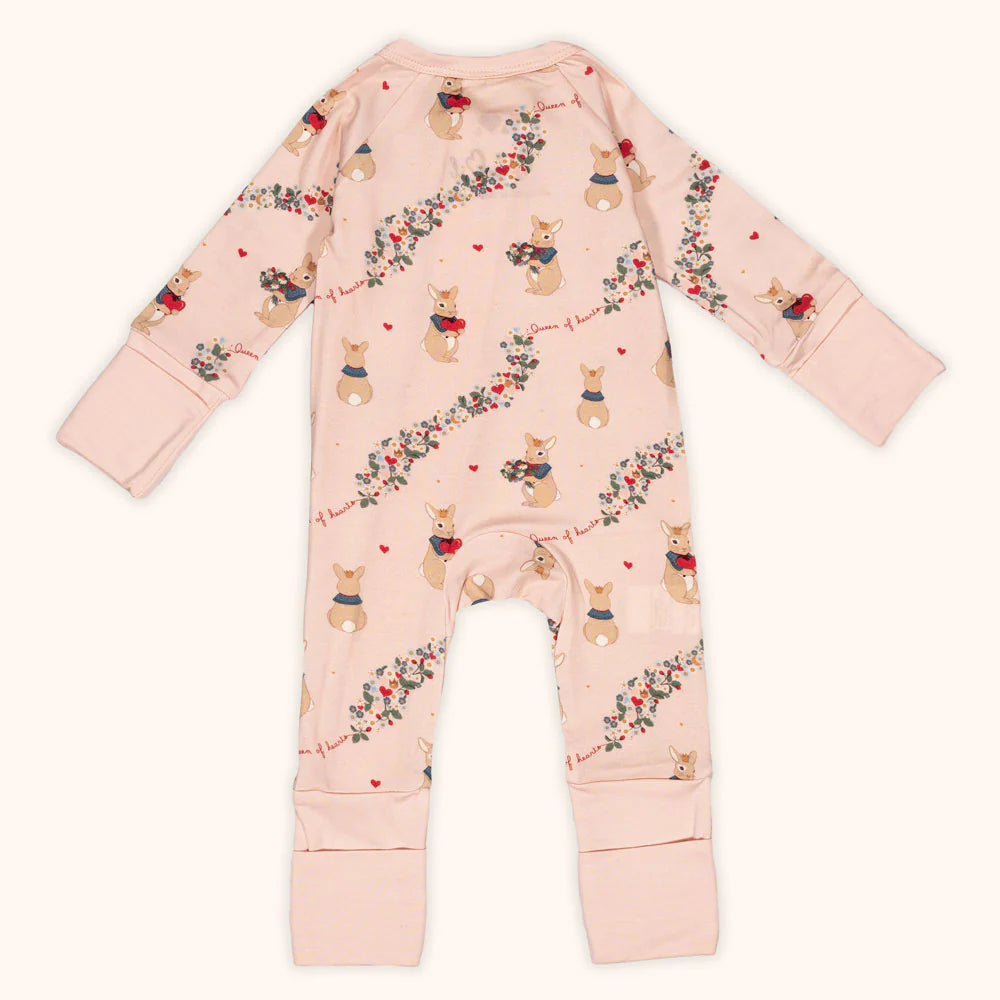 ChaBil Zipped Bamboo Onesie Queen of Hearts