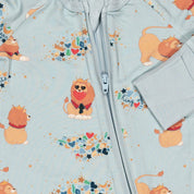 Cha Bil Zipped Bamboo Onesie King of Hearts