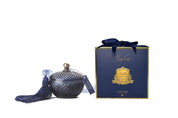 Cote Noire Round Art Deco Candle - Navy & Gold - Eau de Vie