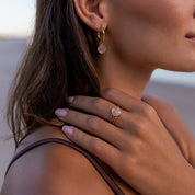 Love Lunamei Calming Ring Rose Quartz Gold