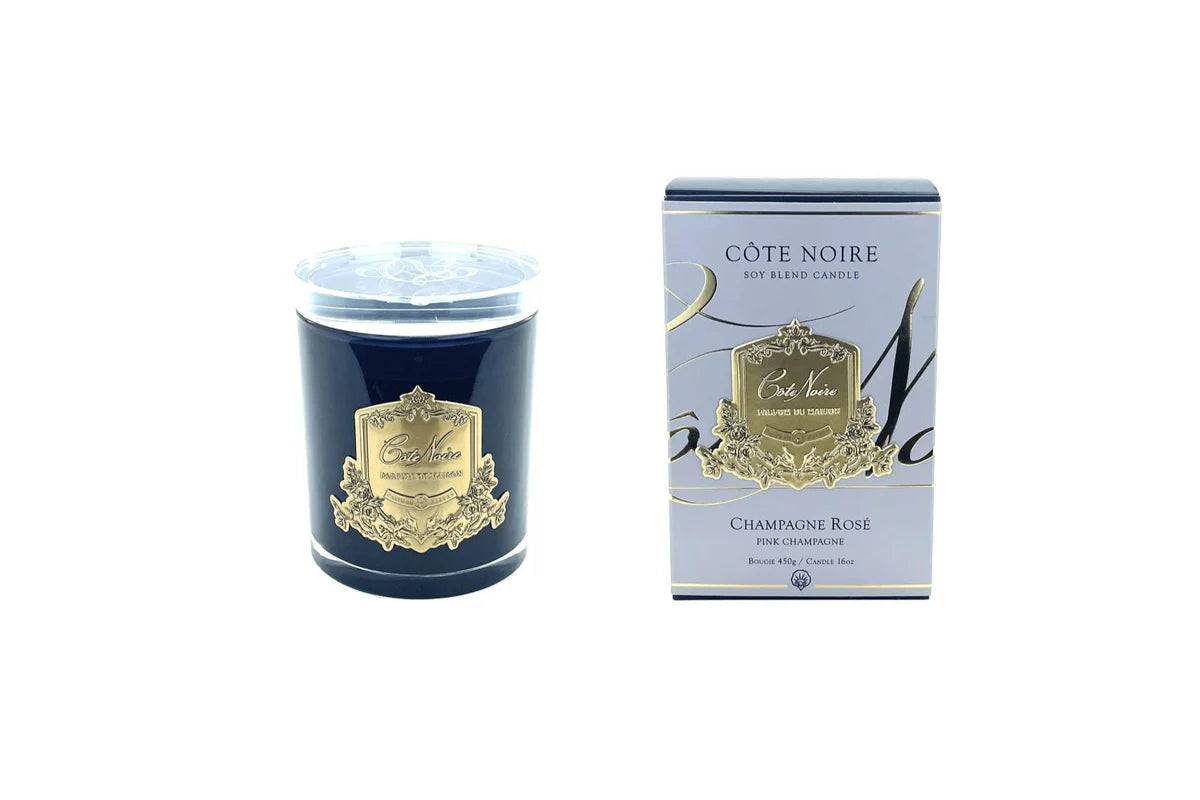 COTE NOIRE Champagne Rose Candle 450g
