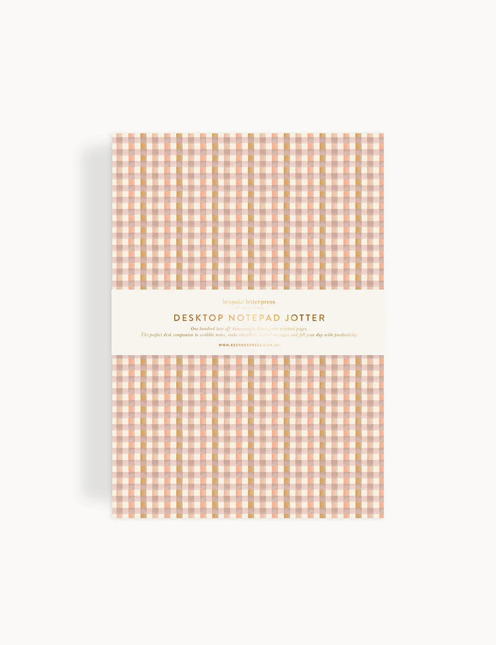 Primrose Gingham Notepad Desktop Jotter