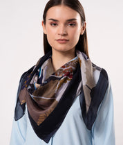 Daisy Floral Pure Silk Square 100