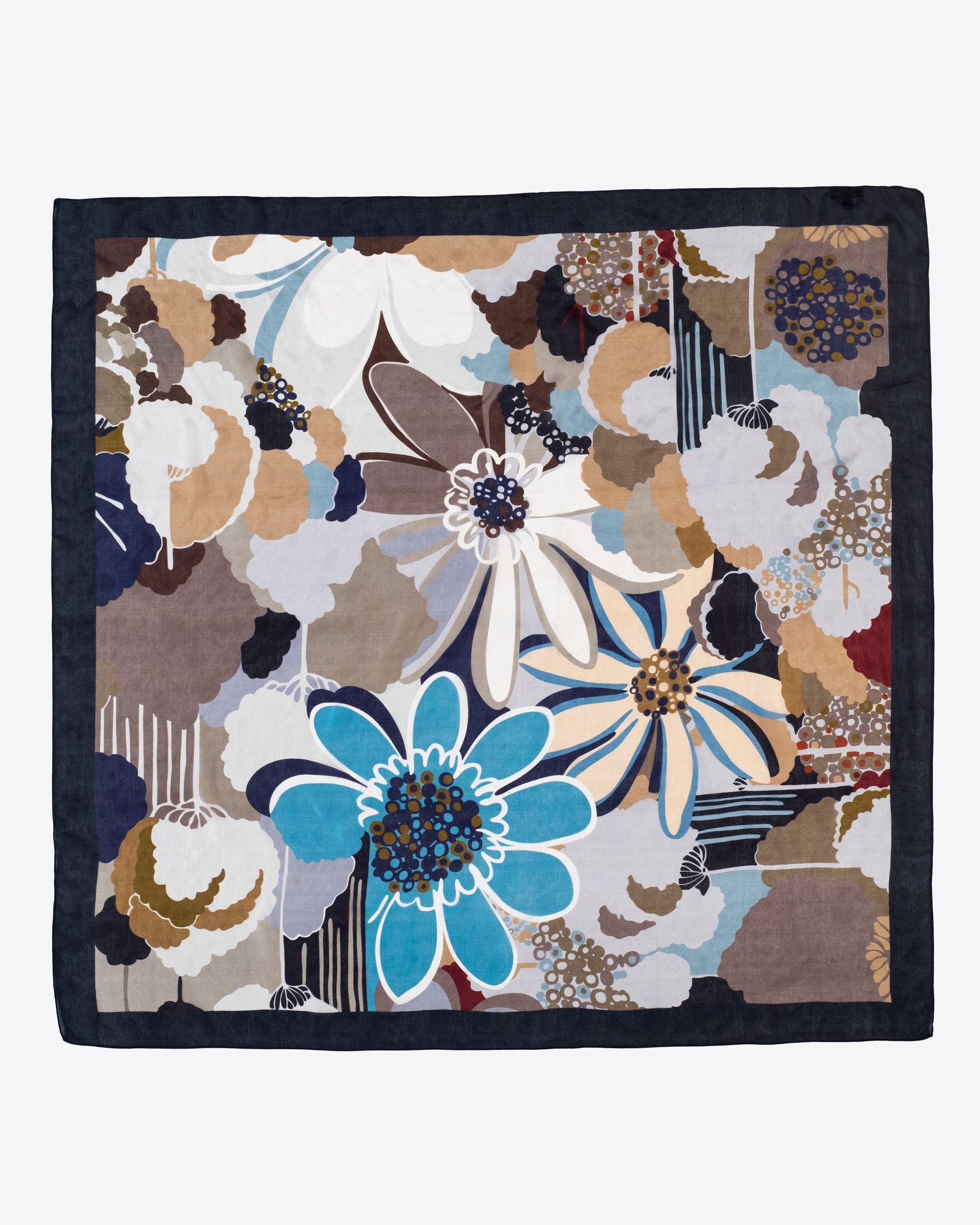 Daisy Floral Pure Silk Square 100
