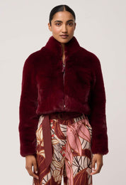 Once Was Dawn Faux Fur Cropped Jacket