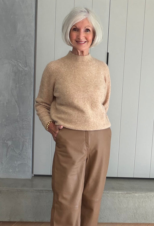 Once Was Savanna Alpaca Wool Blend Fluffy Sweater