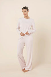 Gingerlilly - Ellie Lightweight Velour Cable Knit Set Pink