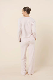Gingerlilly - Ellie Lightweight Velour Cable Knit Set Pink