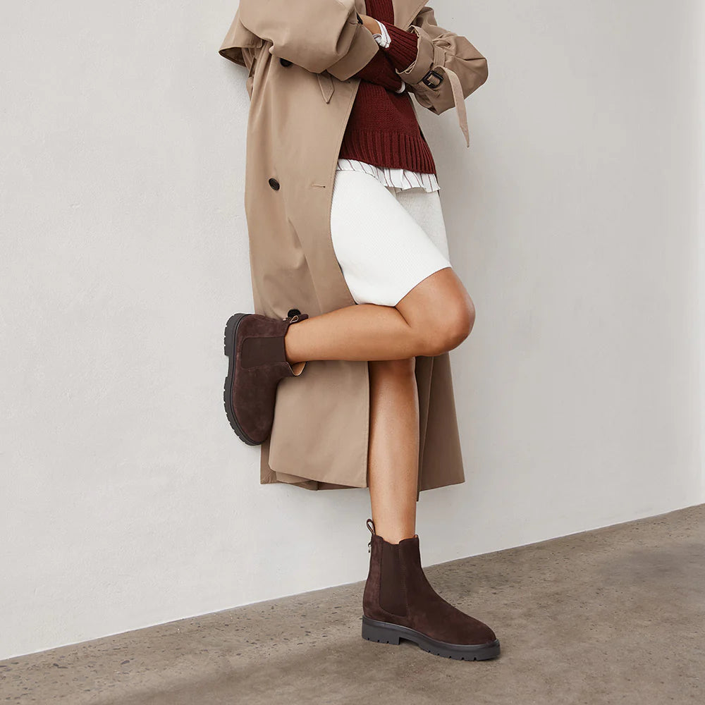 Frankie 4 Chocolate Suede Boot