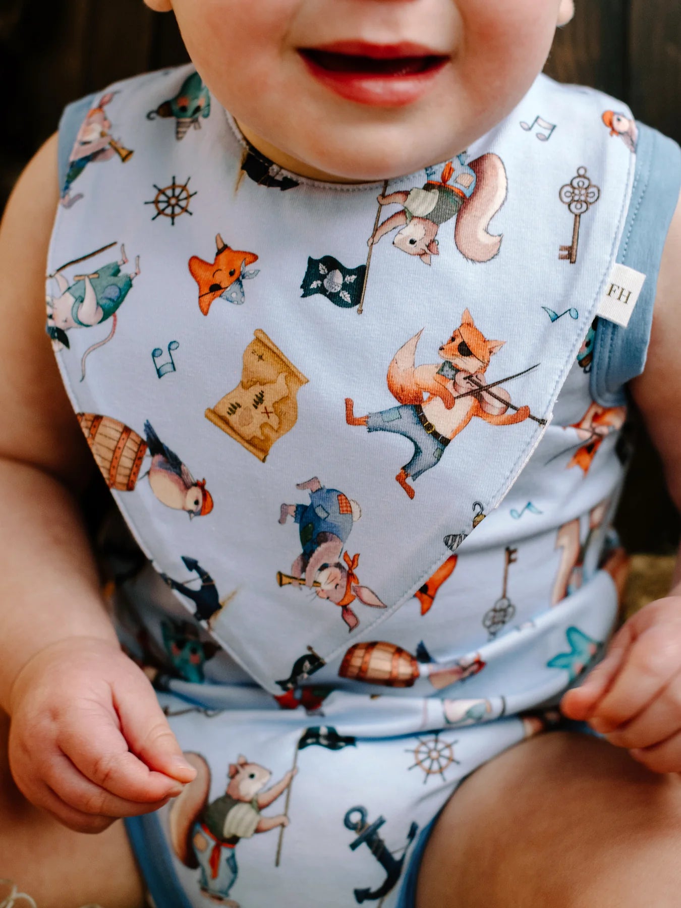 FLEUR HARRIS Pirate Starfish Bandana Duo -Sky
