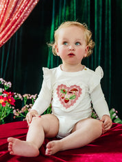 Fleur Harris 'Days of Enchantment' Sweetheart Bodysuit - Cream