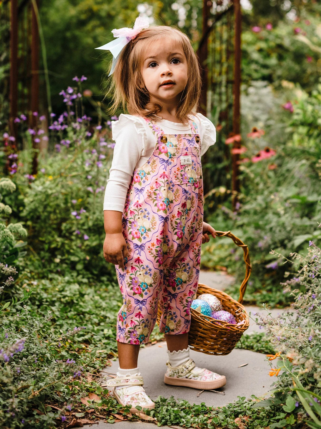 Fleur Harris 'Bunnies & Bows' Gracious Overall - Pink