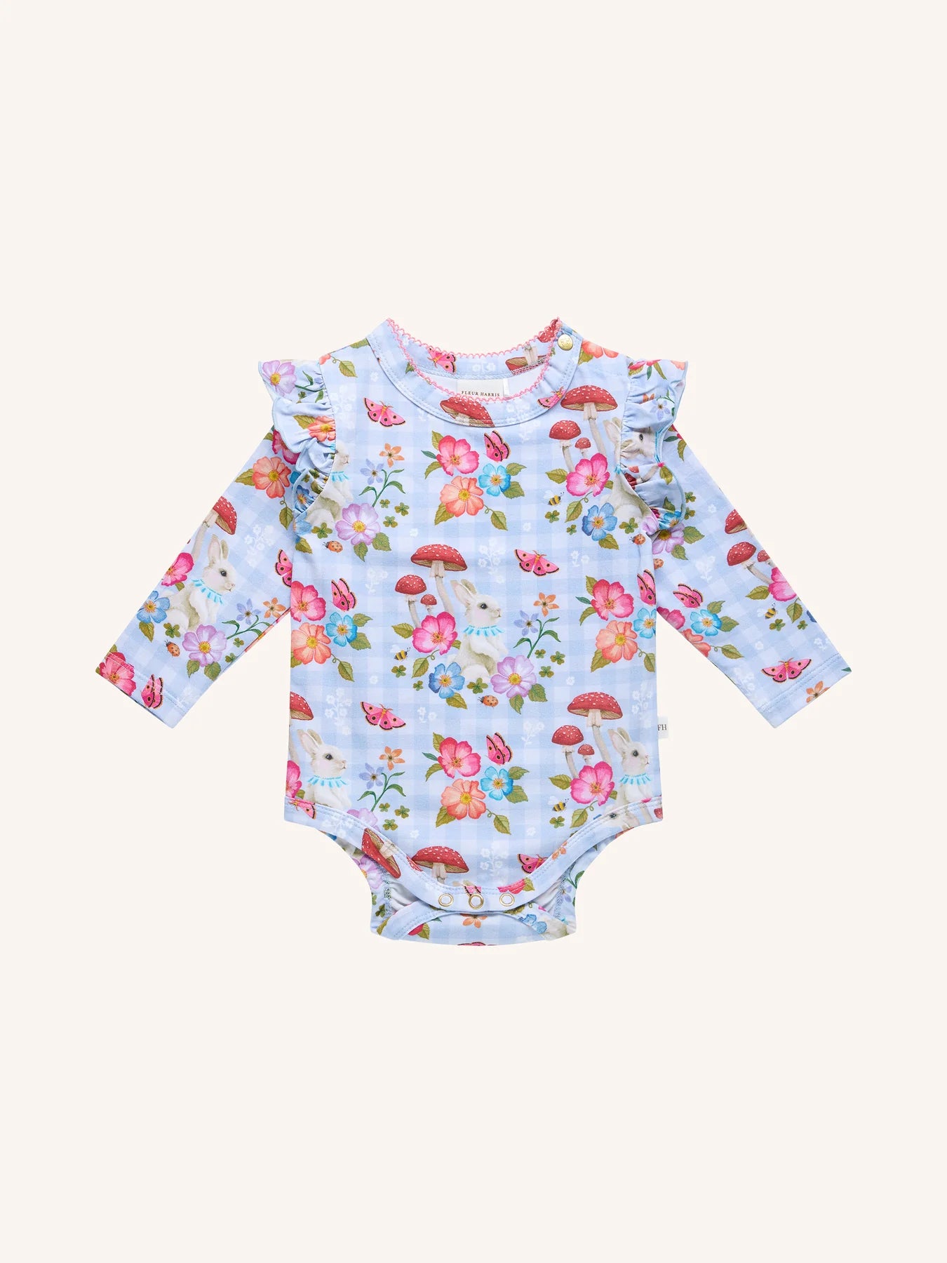 Fleur Harris Frill Bodysuit - Cornflower