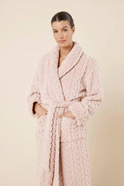 Gingerlilly Gabriella Plush Long Robe - Pink