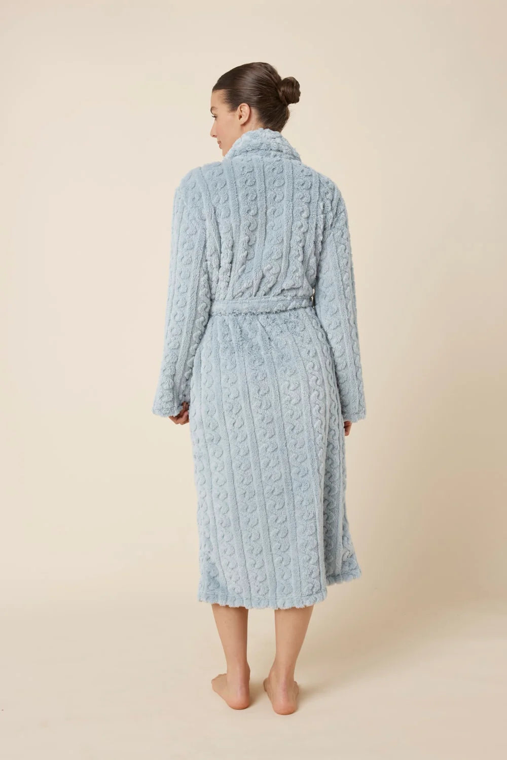 Gingerlilly Gabriella Plush Long Robe - Blue