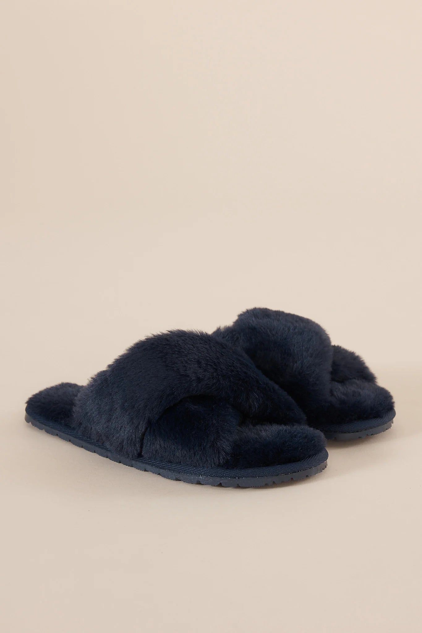 GINGERLILLY Navy Plush Slipper