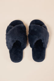 GINGERLILLY Navy Plush Slipper