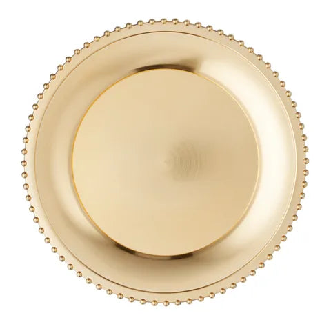 Gold Beaded Charger Plate