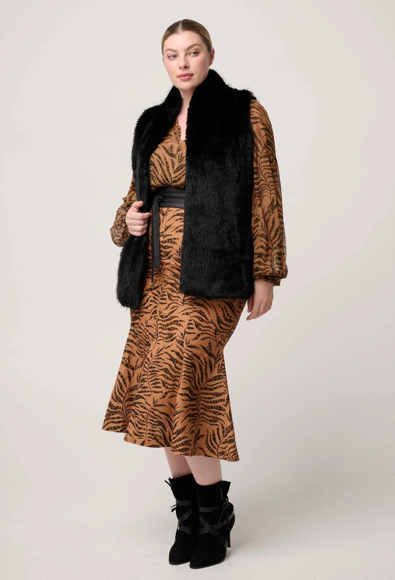 Once Was Hazel Faux Fur Vest