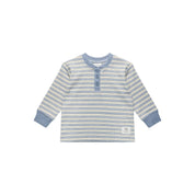 Henley Top - Sky Blue Stripe