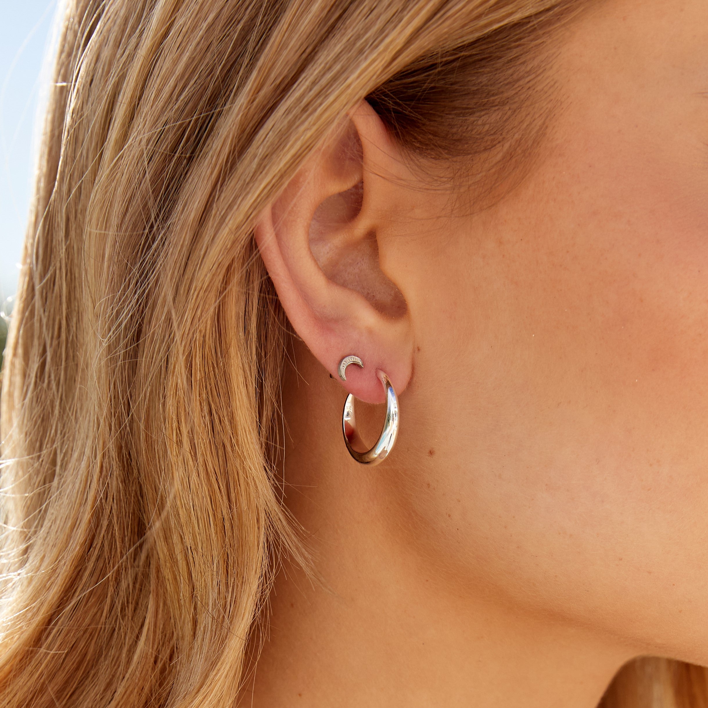 Love Lunamei Inca hoops in silver