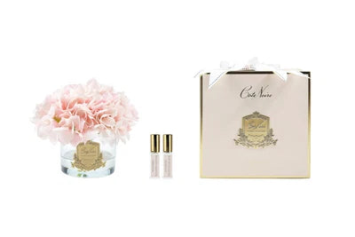 Cote Noire Perfumed Natural Touch Hydrangeas - Pink Blush - Pink Box