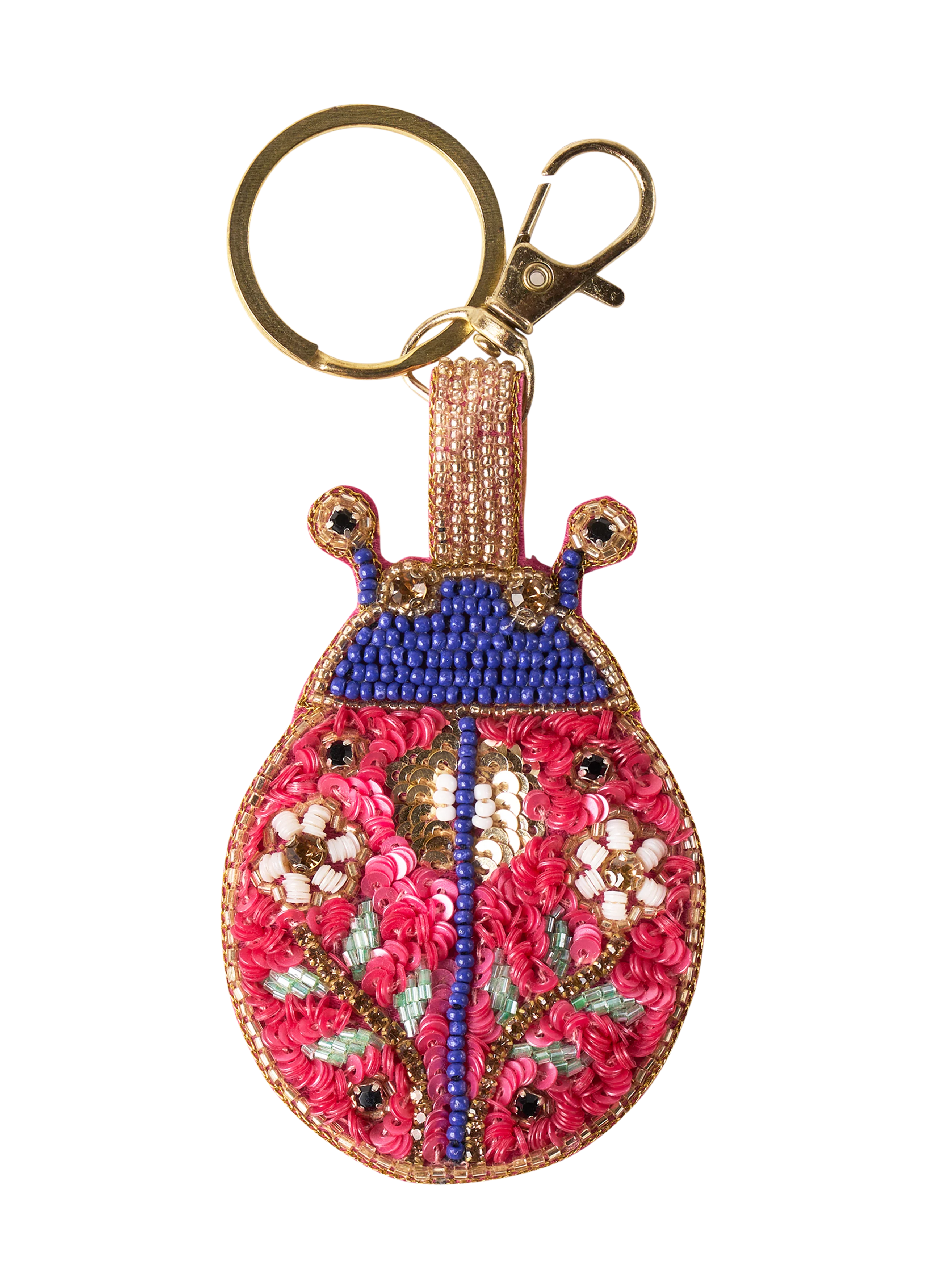 Powder Beaded Keyring Lovely Ladybird
