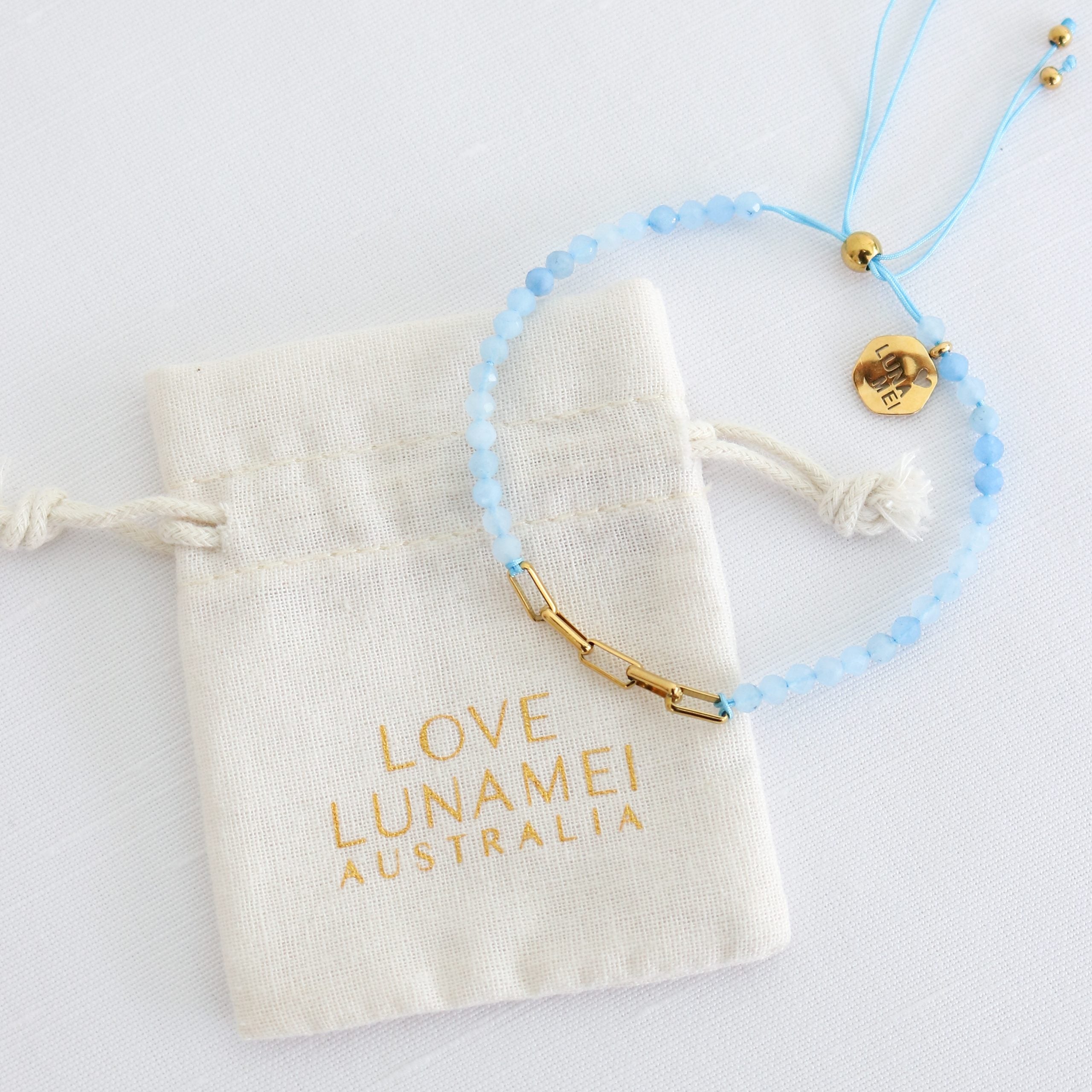 Love Lunamei Mei Bracelet Aquamarine
