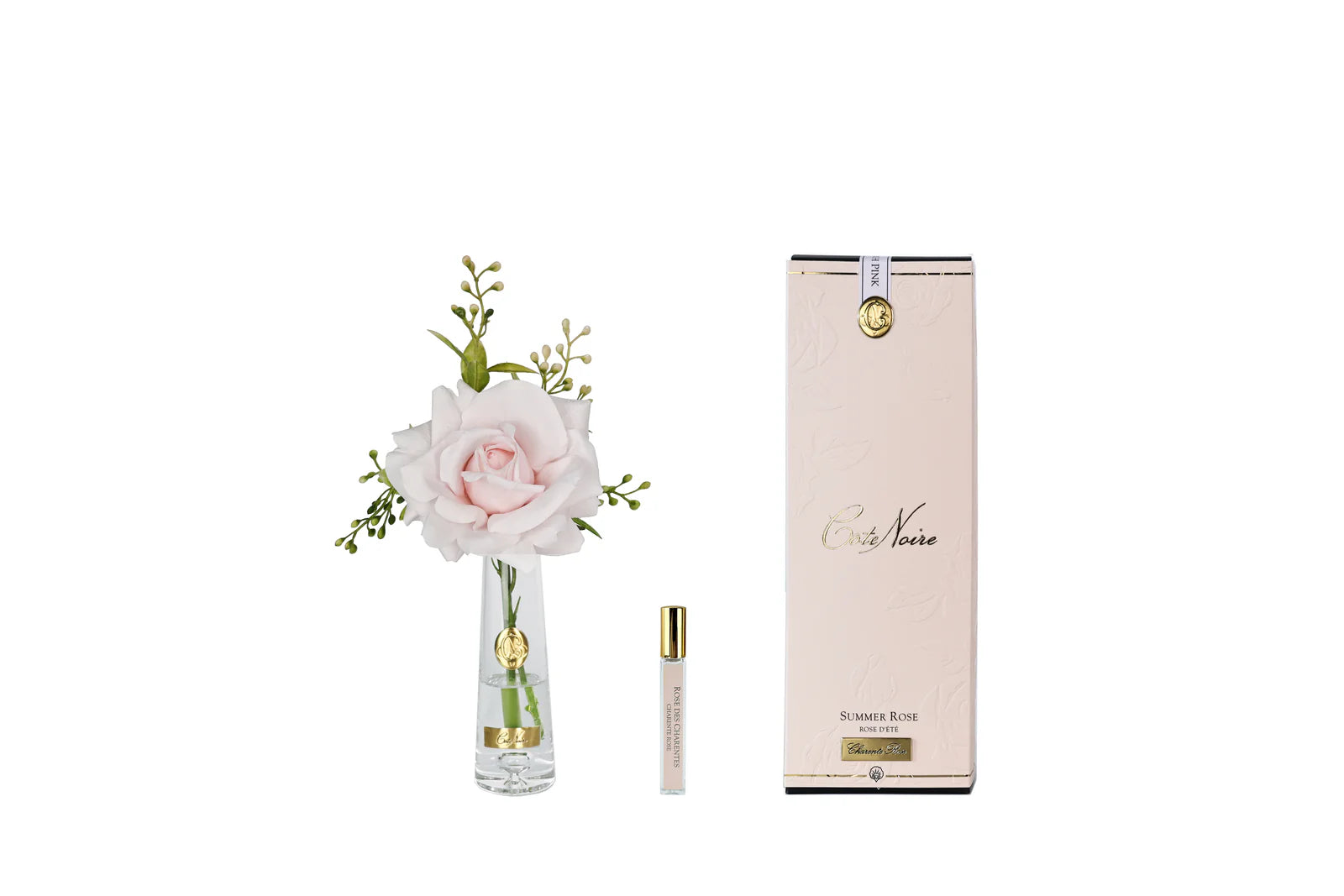 COTE NOIRE Summer Rose French Pink with Gold Badge