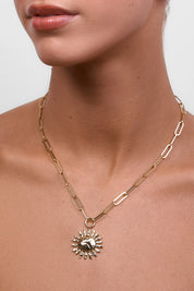 LIBERTE Summer Gold Sun Necklace