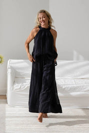EADIE Arana Linen Pants Midnight