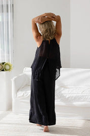 EADIE Arana Linen Pants Midnight