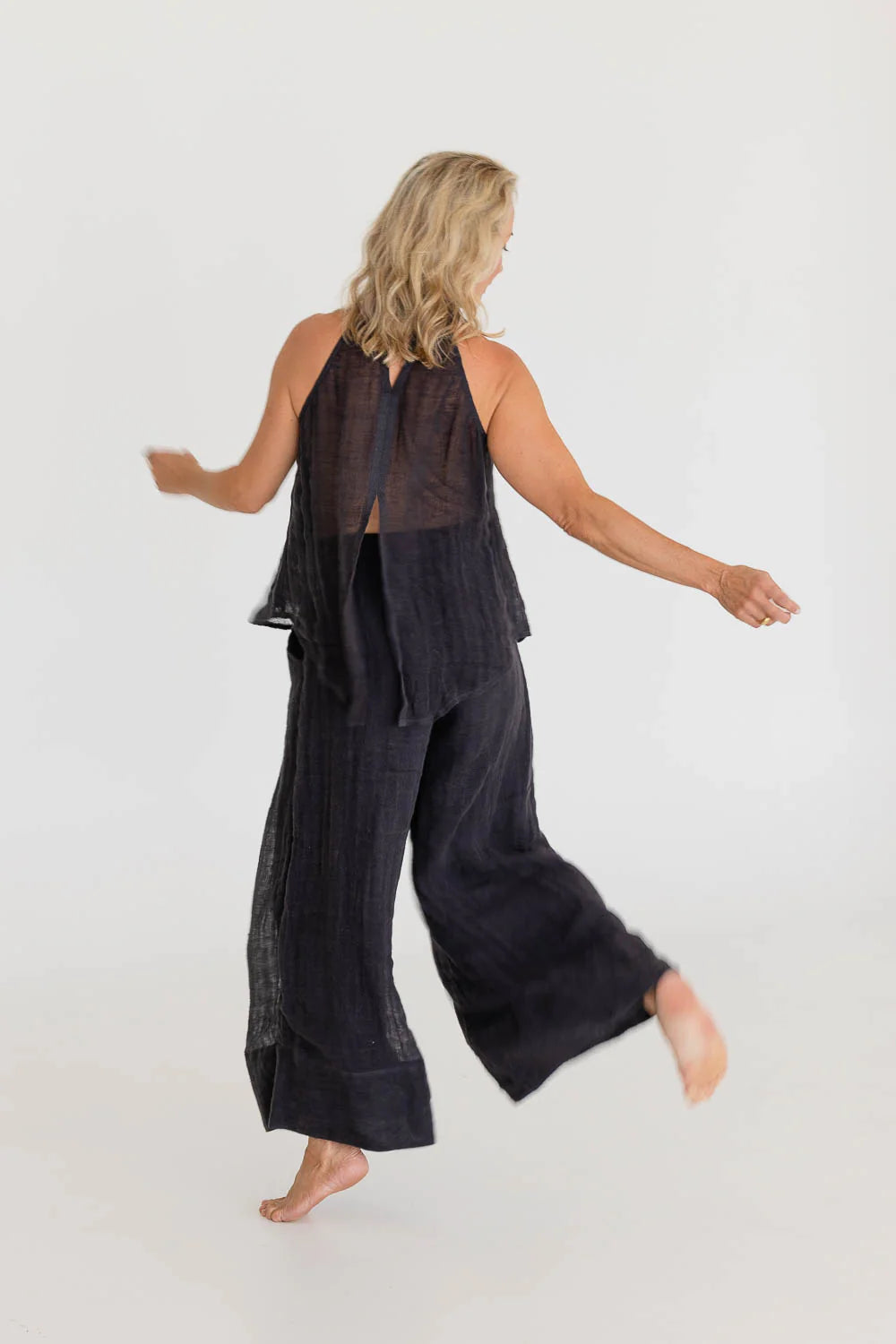 EADIE Arana Linen Pants Midnight